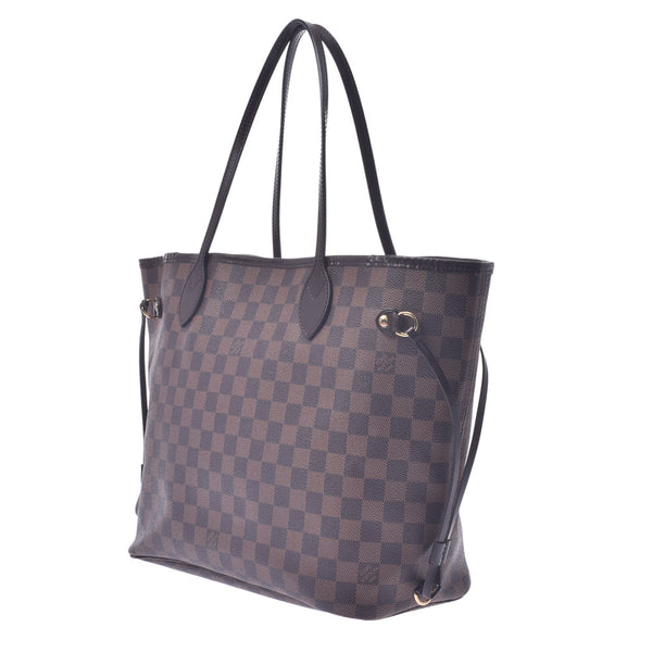 LOUIS VUITTON Louis Vuitton Damier Neverfull MM Brown N51105 Unisex Damier Canvas Tote Bag B Rank Used Ginzo