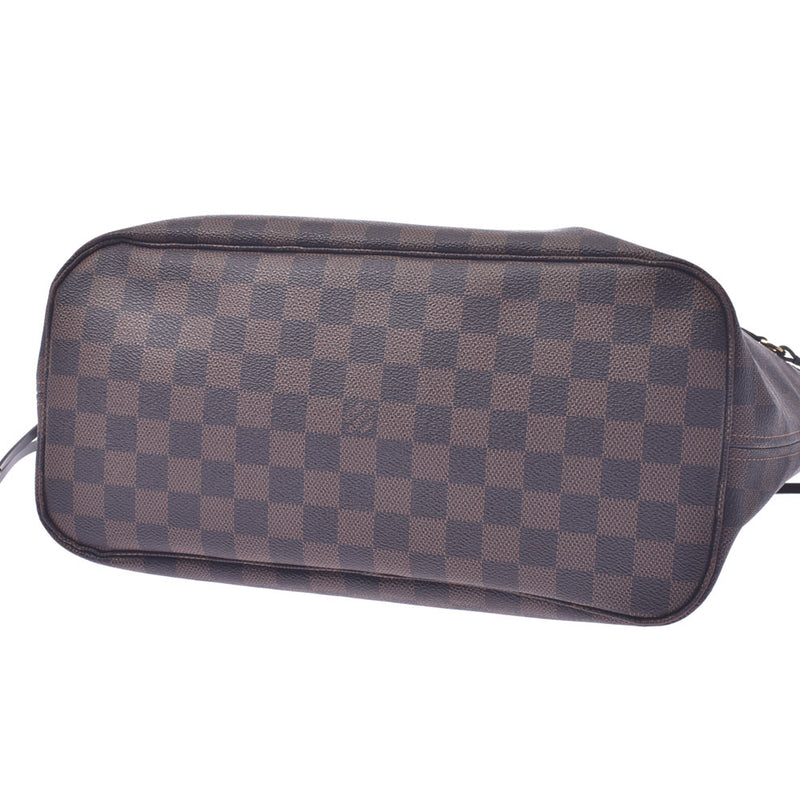 LOUIS VUITTON Louis Vuitton Damier Neverfull MM Brown N51105 Unisex Damier Canvas Tote Bag B Rank Used Ginzo