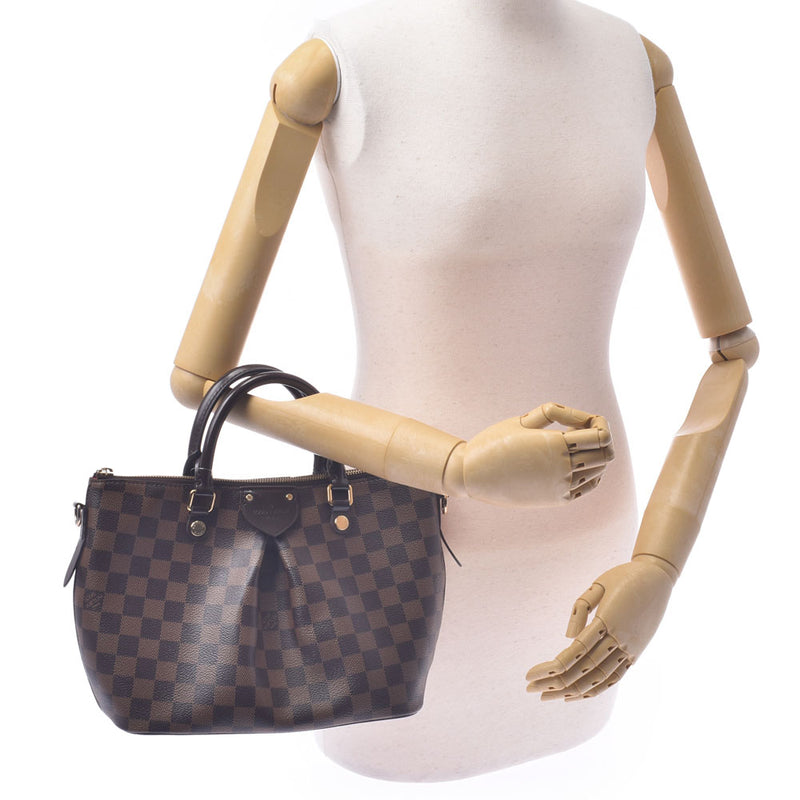 LOUIS VUITTON Louis Vuitton Damier Siena PM Brown N41545 Ladies Damier Canvas 2WAY Bag AB Rank Used Ginzo