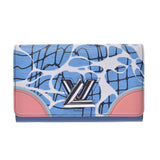 LOUIS VUITTON Louis Vuitton Epi Leather Wallet Wallet Aqua Pattern Blue M56237 Ladies Epi Leather Chain Wallet AB Rank Used Ginzo