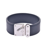 Louis Vuitton Louis Vuitton黄铜Le Cora Black Silver Flockage尺寸M85035男士皮革手链A-Rank使用水池