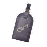 LOUIS VUITTON ルイヴィトン キーデザイン ネームタグ ダークブラウン ユニセックス レザー ブランド小物 未使用 銀蔵