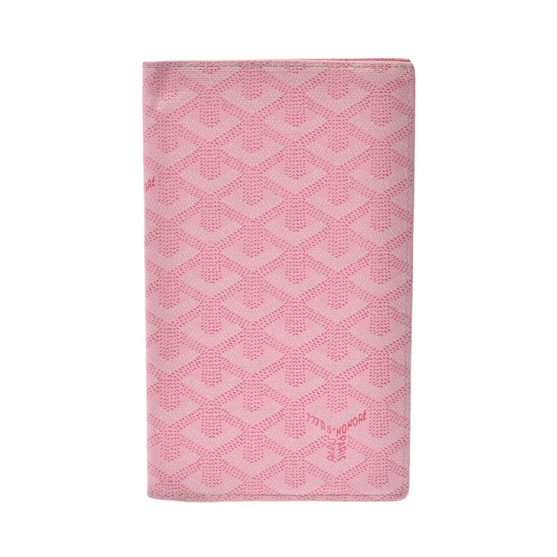 Goyard Goyal Two-folded bills Pink Unisex PVC Wallet B Rank Used Silgrin