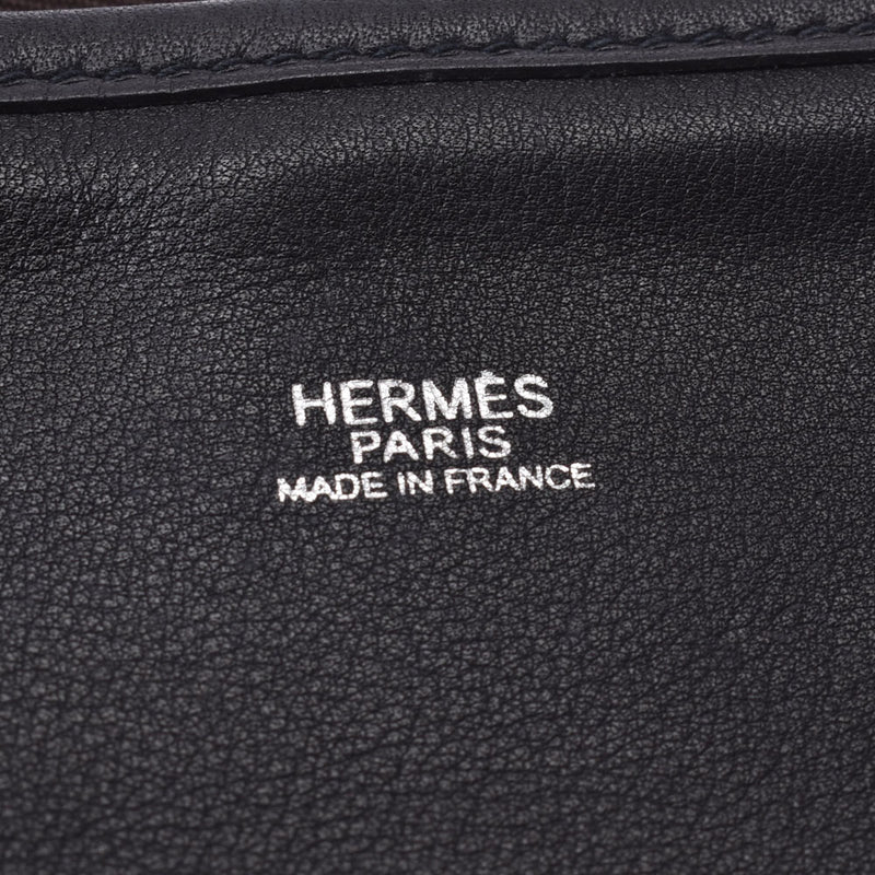 HERMES Hermes Mrs. Hippie Black □ I Stamp (circa 2005) Unisex Calf /Canvas Shoulder Bag B Rank Used Ginzo