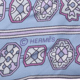 HERMES エルメス ツイリー パープル/水色 レディース シルク100% スカーフ ABランク 中古 銀蔵