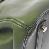 Hermes Hermes Burkin 35 Anise Green Gold Bracket □ M-engraved (around 2009) Unisex Vasuffft Handbag AB Rank Used Silgrin