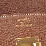 Hermes Hermes Burkin 35 Gold Gold Bracket □ H-engraved (around 2004) Unisex Togo Handbag A rank used Silgrin