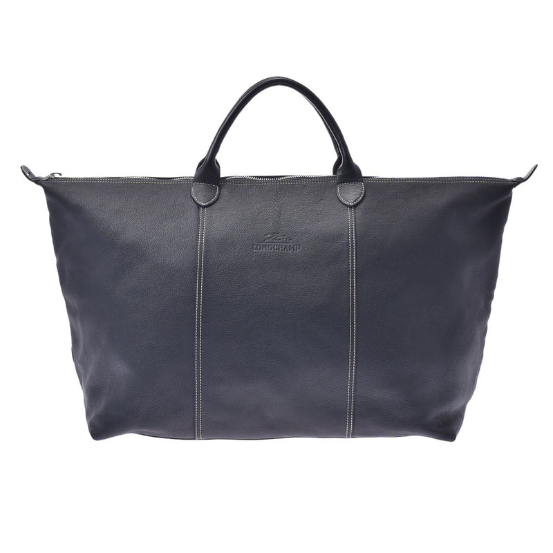 Longchamp black leather shoulder bag hot sale