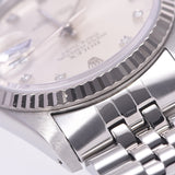 ROLEX Rolex Datejust 10P Diamond 16234G Men's WG/SS Watch Automatic Winding Silver Dial A Rank Used Ginzo