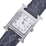 Hermes Hermes Ramsis Bezel Diamond HH1.235女士SS /皮革手表石英壳阴影A级使用SILGRIN