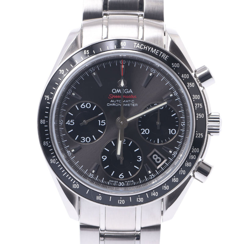 OMEGA Omega Speed ​​Master Date 323.30.40.40.06.001 Men's SS Watch Black / Gray Table A-Rank Used Silgrin