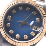 ROLEX Rolex Day Just 10P Diamond 79173G Women's YG / SS Watch Automatic Wound Blue Gradation Diagram A-Rank Used Sinkjo