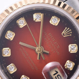 ROLEX 劳力士日期只是 10P 钻石 79173G 女士 YG/SS 手表自动绕组红色渐变表盘 A 级二手银藏