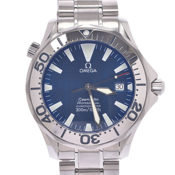 Omega Omega Seamaster Professional 300 2255.80男装手表自动滚动蓝色字符A  - 级使用Silgrin