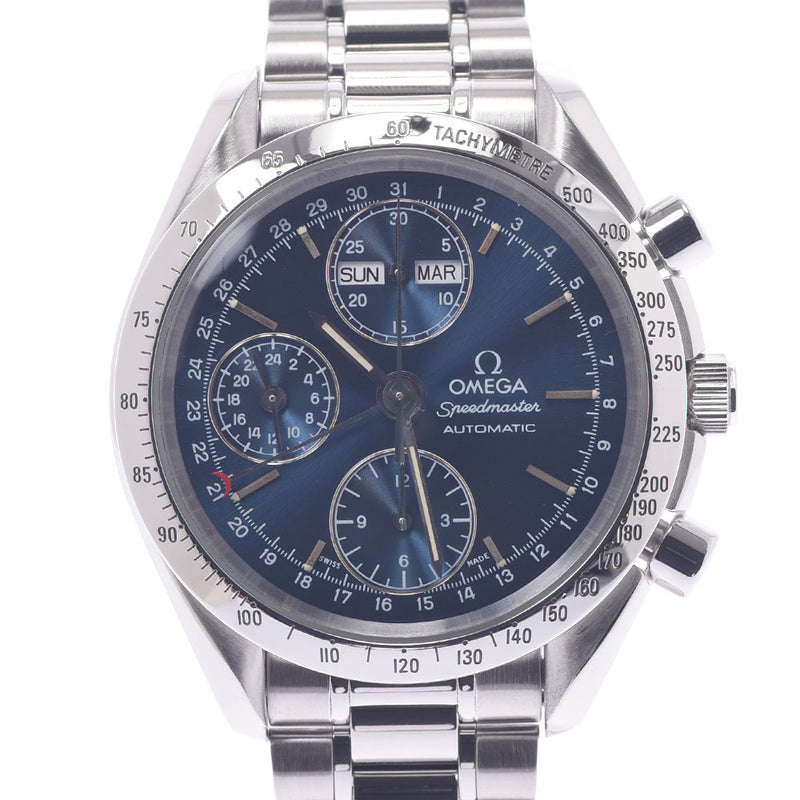 OMEGA Omega Speed ​​Master Chronograph Triple Calendar 3521.80 Men's SS Watch Automatic Rolling Blue Character AB Rank Used Sinkjo