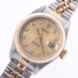 ROLEX Rolex Datejust 10P Diamond 79173G Ladies YG/SS Watch Automatic Computer Dial A Rank Used Ginzo