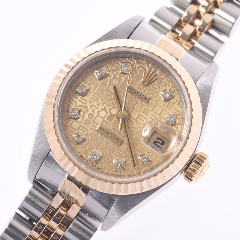 ROLEX Rolex Datejust 10P Diamond 79173G Ladies YG/SS Watch Automatic Computer Dial A Rank Used Ginzo