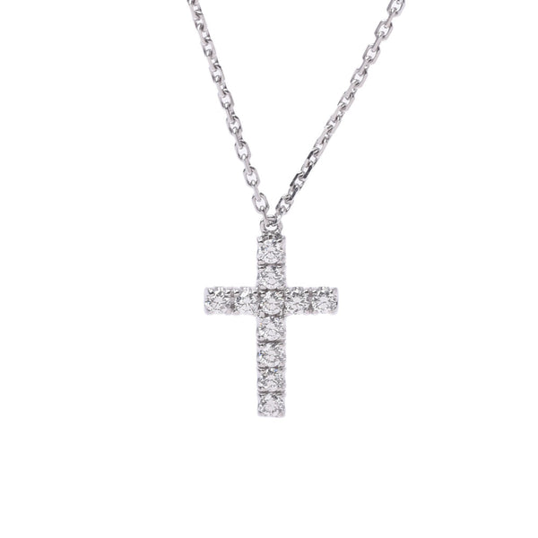 CARTIER Cartier Cross Motif Ladies K18WG/Diamond Necklace A Rank Used Ginzo