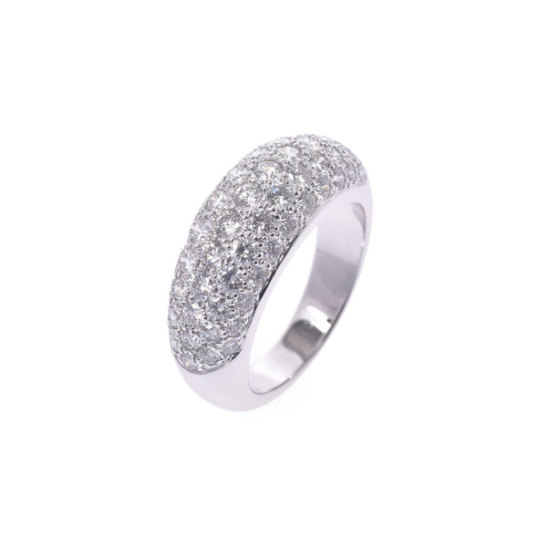 Boucheron Bushron Pave Diamond No. 13 Unisex K18WG Ring, Ring A-Rank Used Silgrin