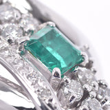 Other Emerald 0.58ct Diamond 0.54ct 11 Ladies PT900 Platinum Ring / Ring A-Rank Used Silgrin