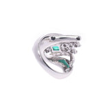 Other Emerald 0.58ct Diamond 0.54ct 11 Ladies PT900 Platinum Ring / Ring A-Rank Used Silgrin