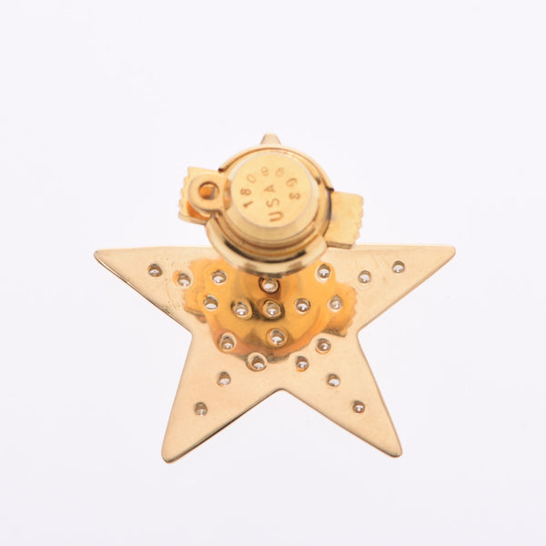 Other Star Motif Diamond 0.50ct Unisex K18 YG Brooch A-Rank Used Silgrin