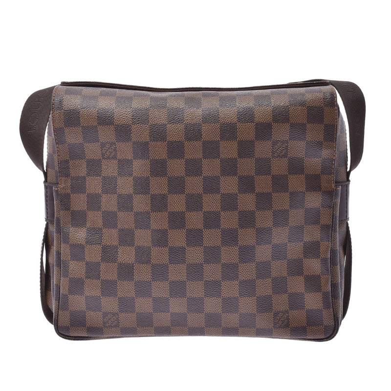 LOUIS VUITTON Louis Vuitton Damier Naviglio Brown N45255 Unisex Damier Canvas Shoulder Bag A Rank Used Ginzo