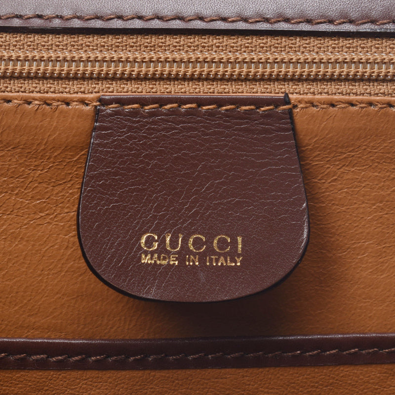 GUCCI Gucci Bamboo 2WAY Bag Tea Ladies Calf / Bamboo Handbag A Rank Used Ginzo