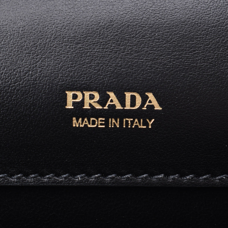 Prada Symbol Black Gold Clasp Ladies Shoulder Bag PRADA Used – 銀蔵オンライン
