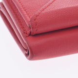 Balenciaga Valencia Paper Mini Wallet Red Unisex Curf Three Folded Wallets B Rank Used Sinkjo