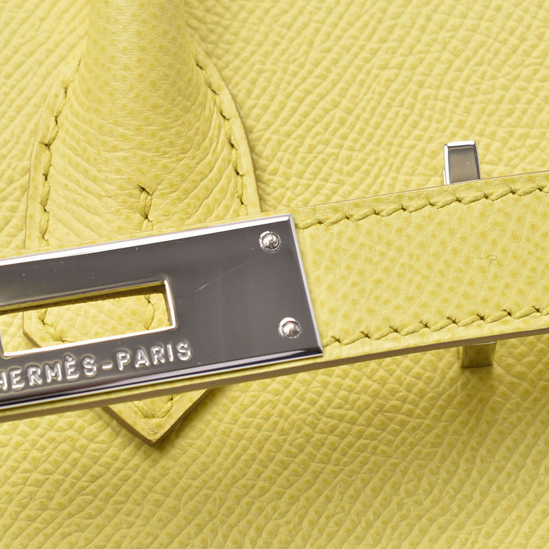 Hermes Hermes Burkin 30 Souffle Silver Bracket □ Q Immediate (around 2013) Women's Voepson Handbag A-rank used Silgrin