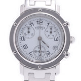 Hermes Hermes Clipper Chrono CL1.310 Boys SS Watch Quartz White Full Technique A-Rank Used Sinkjo