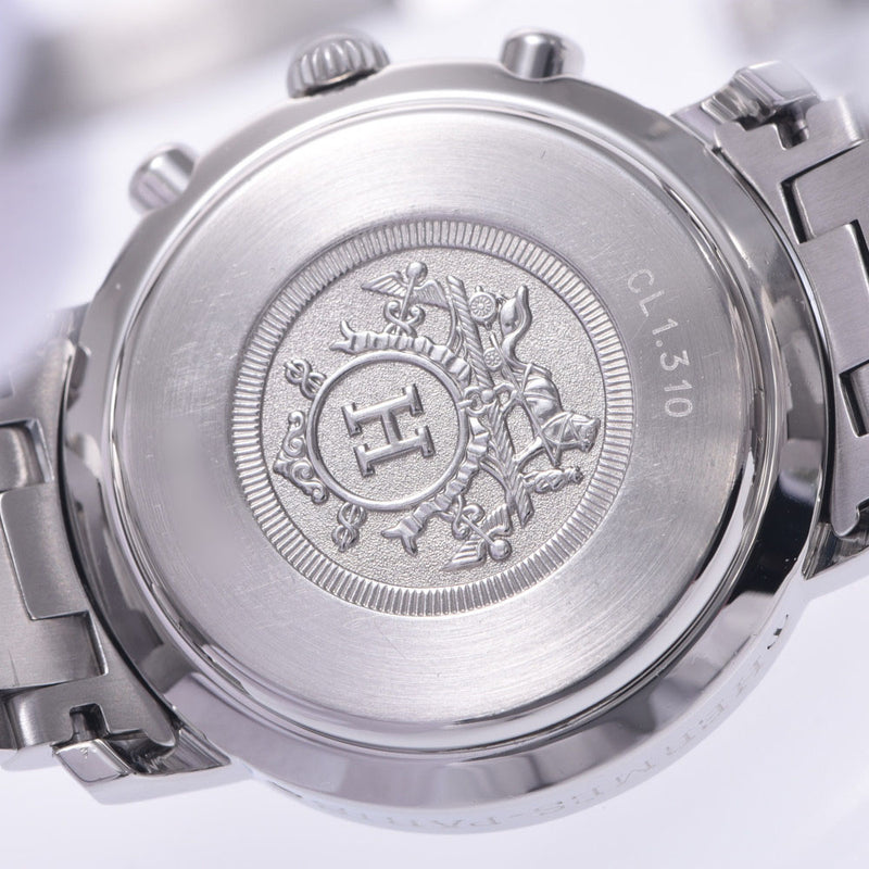 Hermes Hermes Clipper Chrono Cl1.310男孩SS手表石英白色全技术A-andled Sinkjo