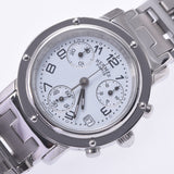 Hermes Hermes Clipper Chrono CL1.310 Boys SS Watch Quartz White Full Technique A-Rank Used Sinkjo