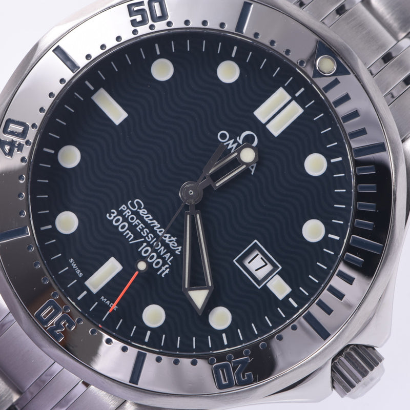 OMEGA Omega Seamaster Professional 2542.80 Men's SS Watch Quartz Navy Table A-Rank Used Silgrin