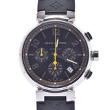 LOUIS VUITTON Louis Vuitton Tunbourg Chrono Q1121 Men's SS/Rubber Watch Automatic Winding Brown Dial A Rank Used Ginzo