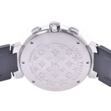 LOUIS VUITTON Louis Vuitton Tunbourg Chrono Q1121 Men's SS/Rubber Watch Automatic Winding Brown Dial A Rank Used Ginzo