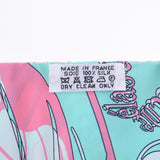 HERMES Hermes Twilly Kaleche Mors et Boteilles/Kalesh Hami and Bottle Light Blue/Pink Ladies Silk 100% Scarf A Rank Used Ginzo