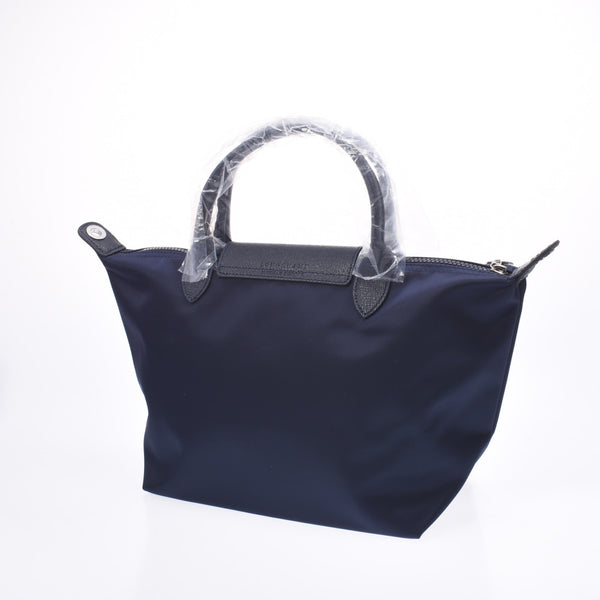 LongChamp LongChamp到达Neo 2way Bag Navy Silver Bracket L1512578006女式尼龙/皮革手提包新款SILGRIN