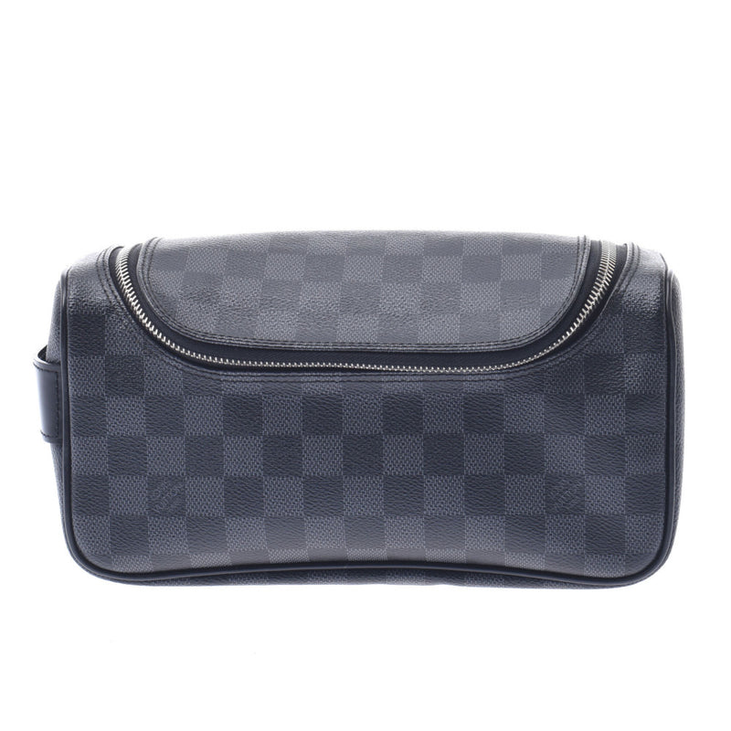 Louis Vuitton Louis Vuitton Damier Graphit Toware Pouch Black / Gray N47625 Men's Dumier Graphit Canvas Pouch AB Rank Used Silgrin