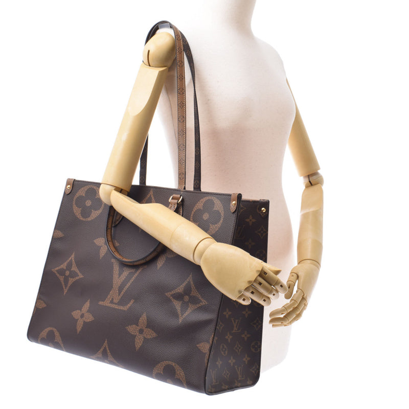 LOUIS VUITTON LOUIS VUITTON On-the-go GM Tote Bag M44576 Monogram Giant  canvas Brown Used M44576