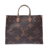 LOUIS VUITTON Louis Vuitton Giant Monogram on the Go GM Brown M44576 Unisex Monogram Reverse Canvas Tote Bag Shindong Used Ginzo