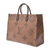 LOUIS VUITTON Louis Vuitton Giant Monogram on the Go GM Brown M44576 Unisex Monogram Reverse Canvas Tote Bag Shindong Used Ginzo