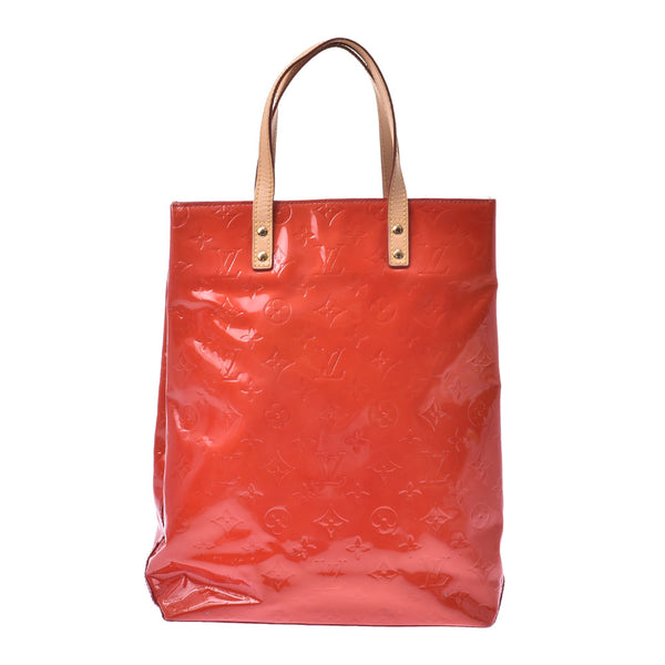 Louis Vuitton Louis Vuitton Verni Lead MM Tote Bag Rouge M91086 Women's Monogram Verni Handbag B Rank Used Sinkjo