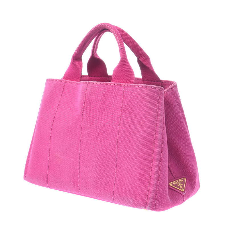 PRADA Prada Kana Pamini Fuha Pink Women's Canvas Tote Bag B Rank Used Silgrin