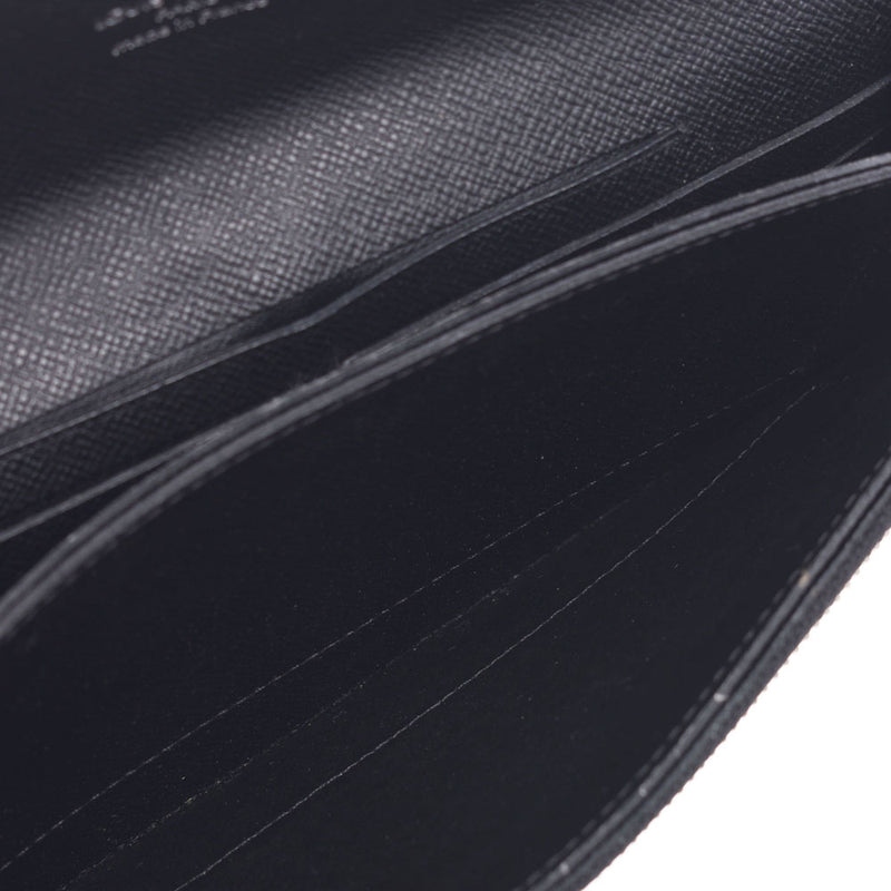 LOUIS VUITTON Louis Vuitton Damier Graphite Porte Foille Acordion Black/Grey N60023 Men's Damier Graphite Canvas Long Wallet B Rank Used Ginzo