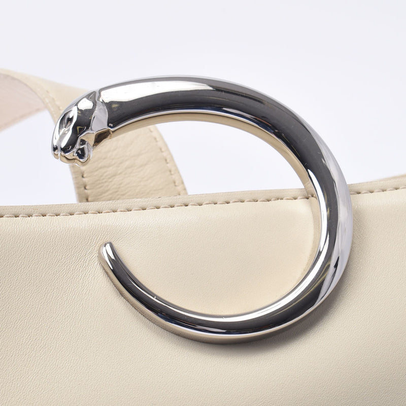 Cartier Cartier Pantere Ivory Silver Bracket Women's Curf Shoulder Bag AB Rank Used Silgrin