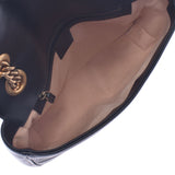 GUCCI グッチ GGマーモント チェーンショルダーバッグ スモール 黒 ゴールド金具 443497 レディース カーフ ショルダーバッグ Aランク 中古 銀蔵