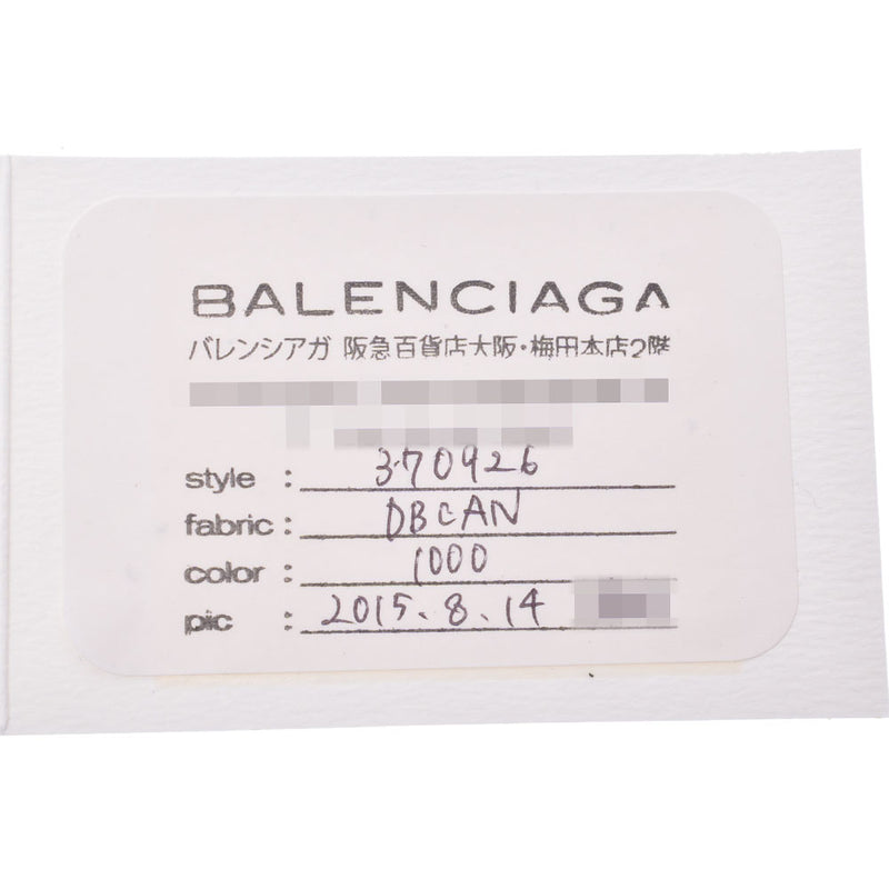 BALENCIAGA瓦伦西亚纸A6 2WAY包黑银架370926女性凝乳手袋AB排名使用