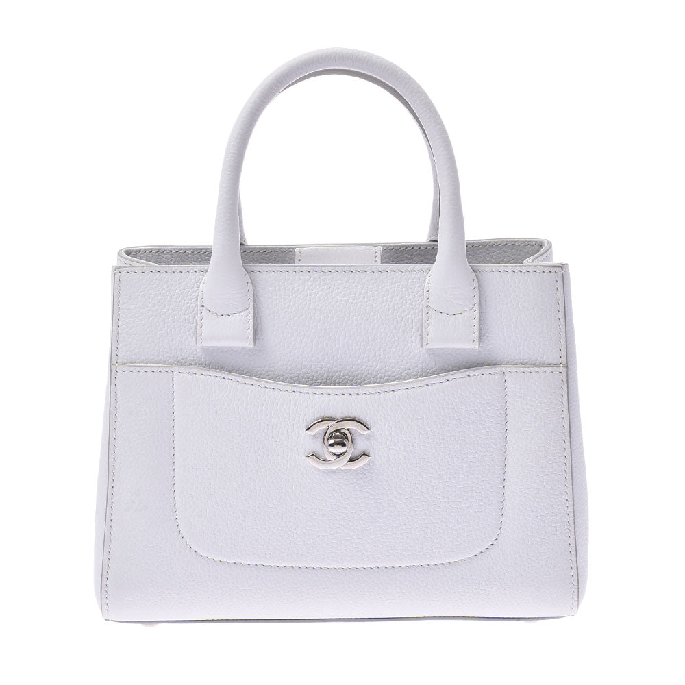 Chanel Neo Executive Tote 2WAY Bag White Silver Metal Fittings Ladies Handbag  CHANEL Used – 銀蔵オンライン